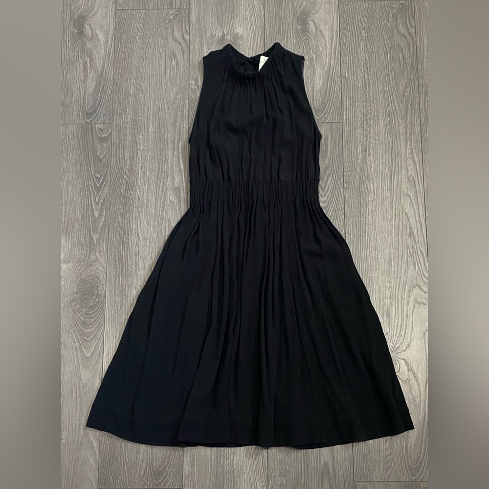 Kate Spade New York Pleated Midi Dress Gathered Waist Size 2